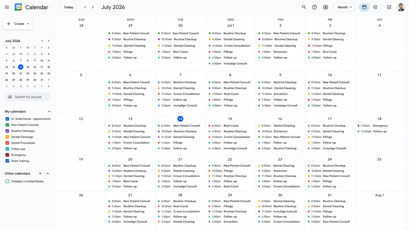 Calendar Example